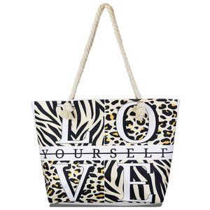 LOF Love Yourself Animal Print Theme Tote Bag